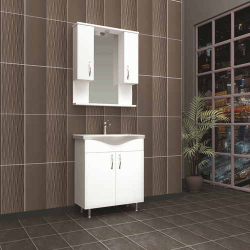 İnci 100 Cm Banyo Dolabı - Beyaz - Ekonomik Fiyatlar
